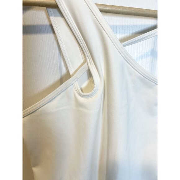 Spiritual Gangster Kaci Asymmetric Active Dress Small White Biker Shorts NWT - Picture 7 of 13